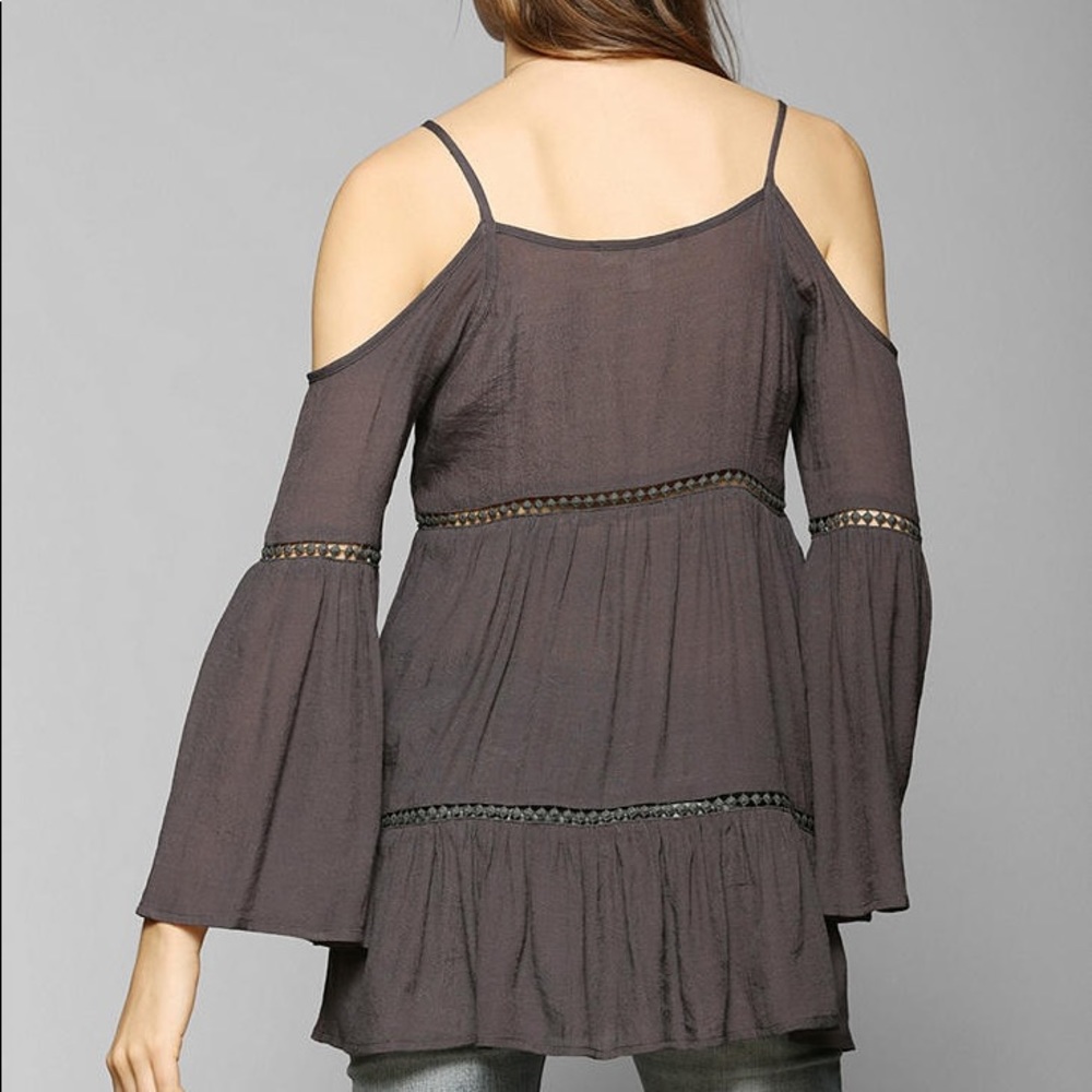 Free People Off The Shoulder Linen Longe Sleeve